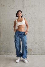 Blugi cargo dama